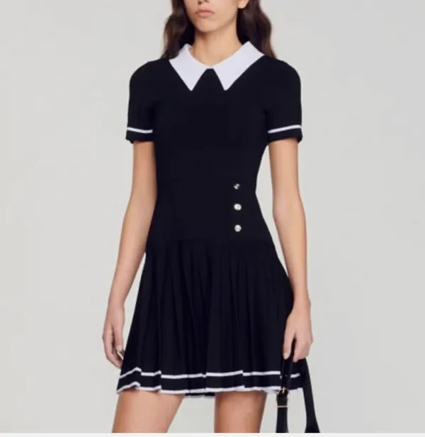 Sandro Hirondelle Black Dress - Image 3