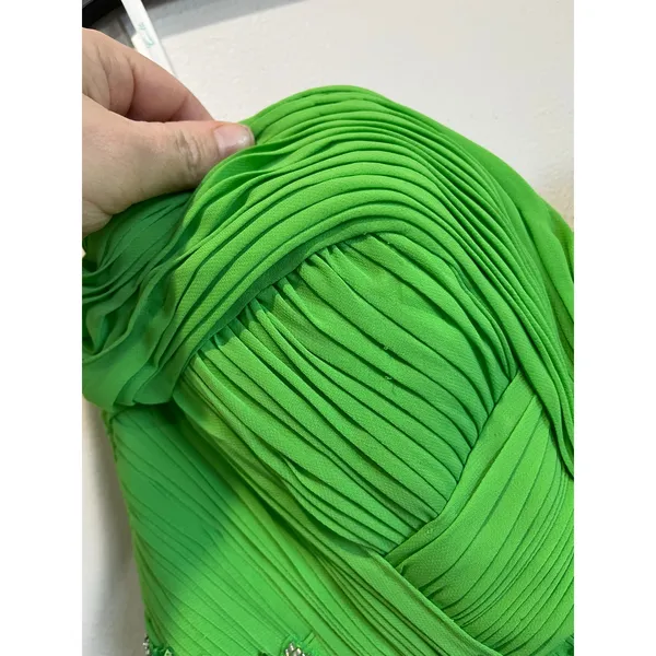 Camille La Vie Green Strapless Prom Gown Beaded Formal Dress Sz 4‎ - Image 8
