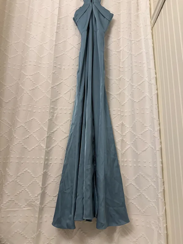 Azazie Bridesmaid Dress Blue - Image 2
