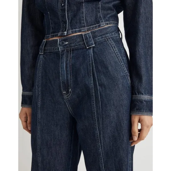 Madewell Perfect Vintage Wide Leg‎ Jean Seam Edition Blue Trouser 27 High Rise - Image 4