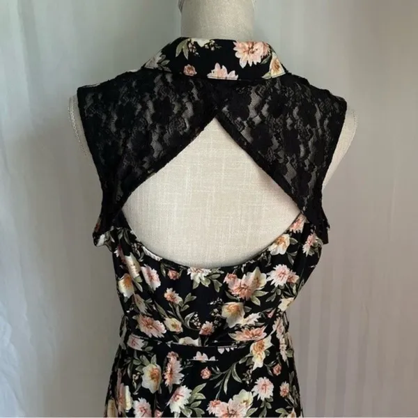 No Boundaries Floral Lace Back Dress XL Junior’s 15-17 EUC - Image 7
