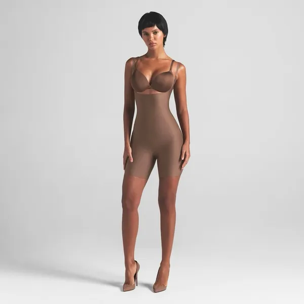 SKIMS BODY Black High-Waist (G23) Mid-Thigh Shapewear Bodysuit size M JASPER - Image 2
