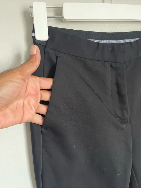 ZARA Black Straight Leg Dress Pants Sz XS - Image 3