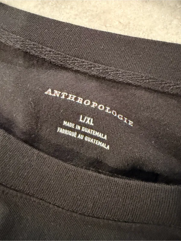 NWOT Anthropologie Size XL Oversized Graphic T-Shirt Black Brooklyn NY Floral - Image 10