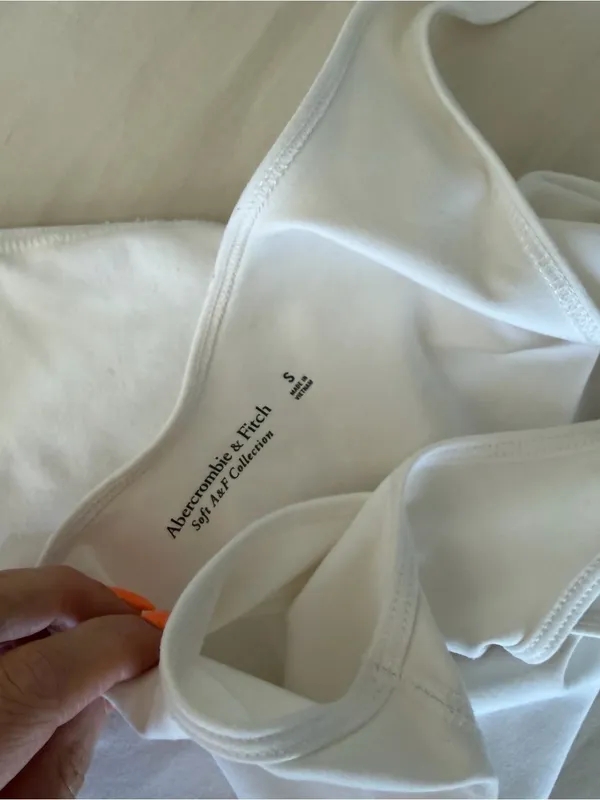 Abercrombie square neck white tank bodysuit - Image 4