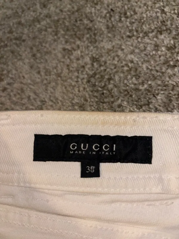 Gucci White Jean Skirt - Image 5