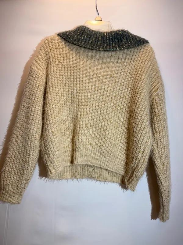 Raga Dorothy Textured Button Front Boho Cardigan Sweater Anthropologie M - Image 3