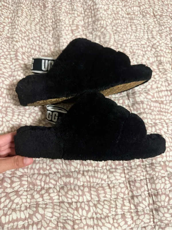 UGG Fluff Yeah Slide black size 6 - Image 5