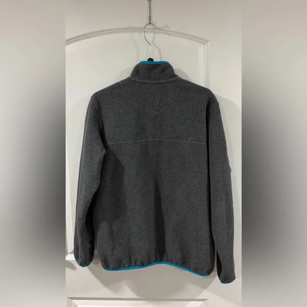 Patagonia Synchilla Snap-T Fleece Pullover Women’s XL Gray Teal Classic Logo - Image 3