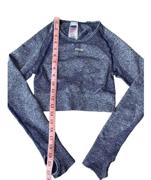 Flex Long Sleeve Active Blue crop Top - Image 8