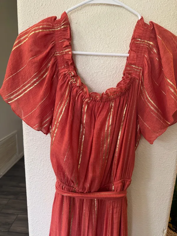 Maxi off the shoulder dress Red Size M - Image 2