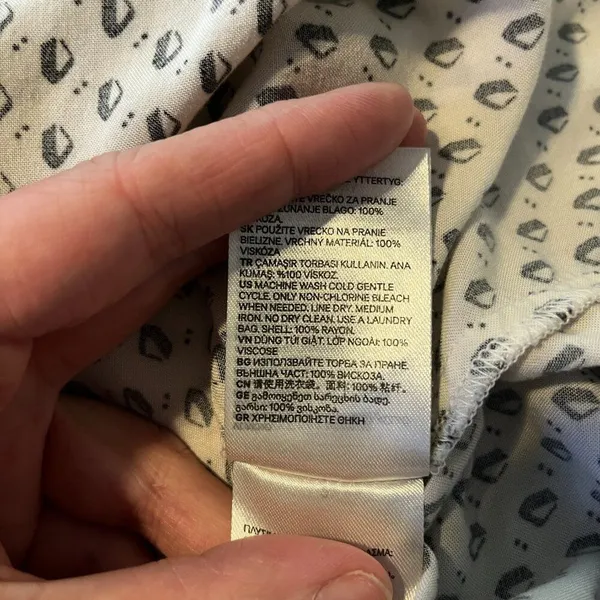 Women's H&M Black & White LS Dress, Size‎ 12 - Image 5