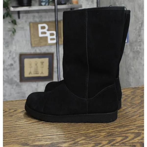 Universal Thread Womens Sarah Suede Shearling Winter Boots 91467407 Black 6M - Image 2