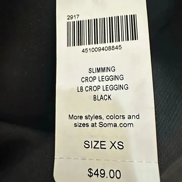 Soma black slimming crop leggings NWT - Image 7