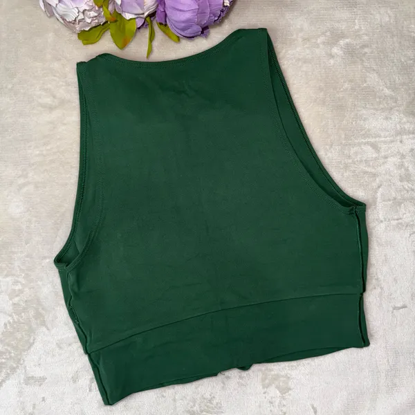 Aerie Green Twist Front Crop Top - Image 8