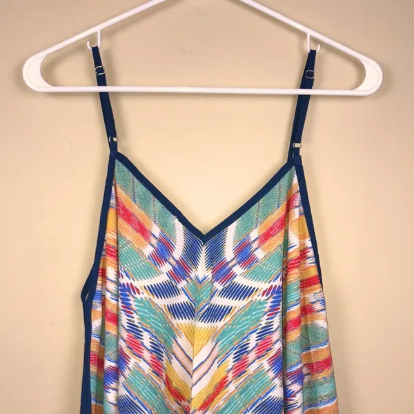Jealous Tomato Women’s Multi-Colored Patterned Handkerchief Tank Top - Image 5