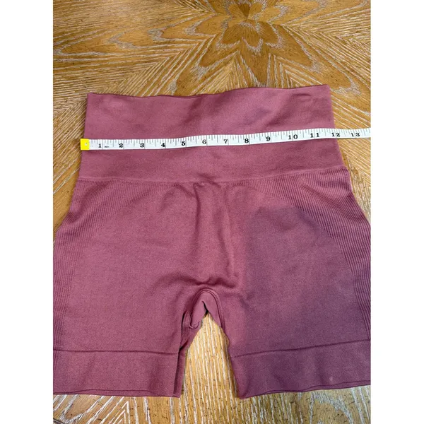 SET Active Sculptflex Bike Shorts Mauve Pink High Waist Seamless Size Small - Image 4