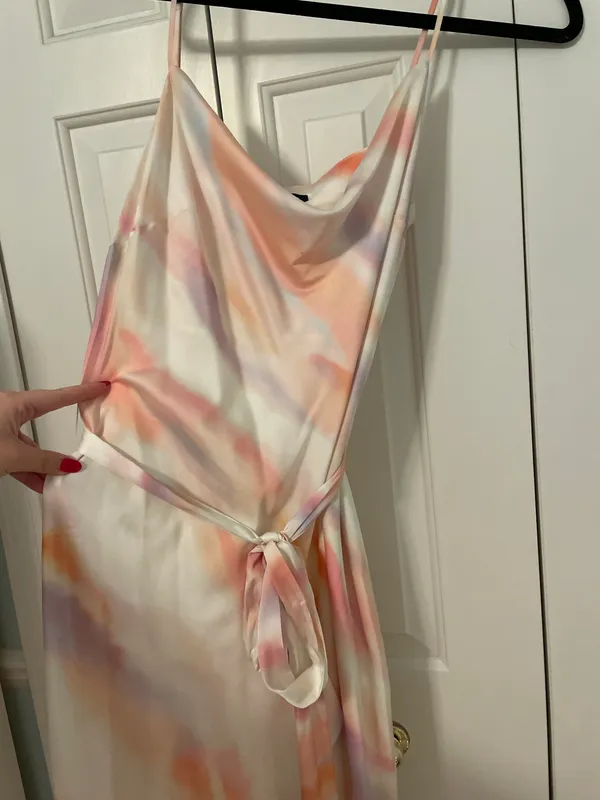 Express Watercolor Slip Dress - Image 3