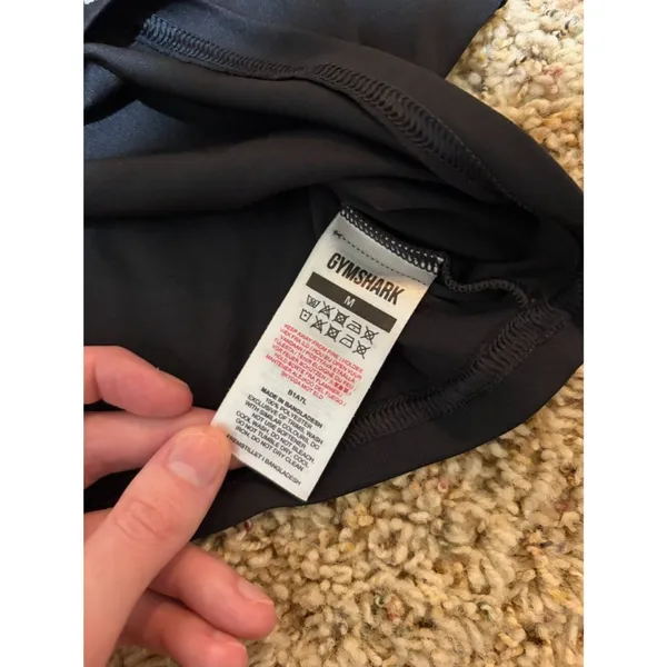 Gymshark Size M GS Power Crop Tank Top Black - Image 7
