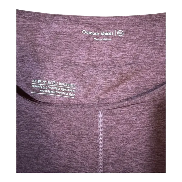 Outdoor Voices Athletic Shorts Burgundy Heather Size XXL - Image 2