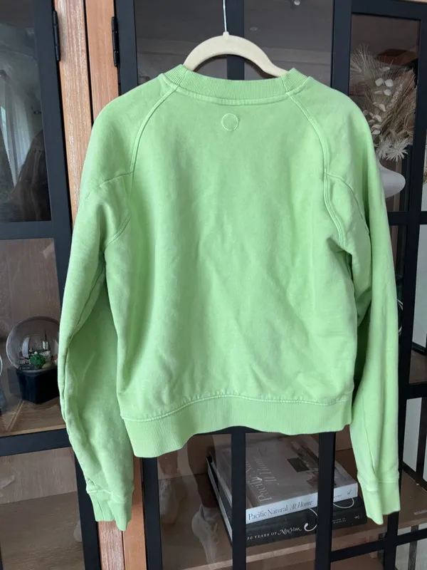 Outdoor Voices crewneck Jade Terry Green Sweatshirt Pullover Top lime - Image 9