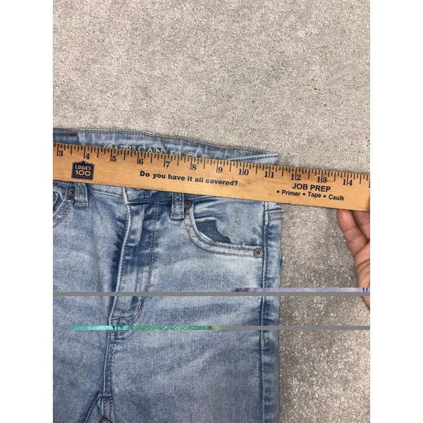 American Eagle‎ Jeans Womens 000 Short Light Wash Super Hi-Rise Flare Distressed - Image 8