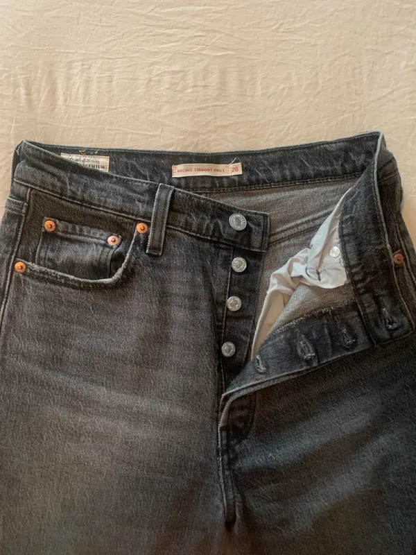 Straight Leg Black Levi’s Jeans - Image 2