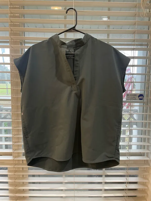FIGS Charcoal Rafaela Scrub Top - Image 2
