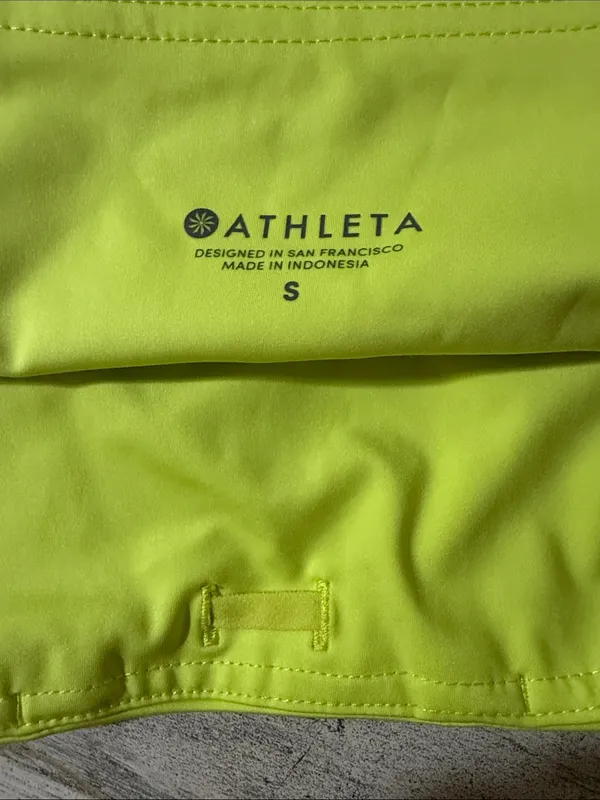 Athleta Neon Yellow Women’s Active Running Shorts Size Small - Image 4