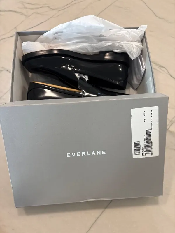 Everlane The Penny Loafer in Black Leather 7 New with box Womens Oxfords - Image 11