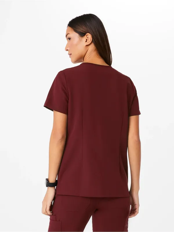 Figs FULL SET Burgundy Casma Scrub Top Kade Straight-Leg Scrub Pant FionLite - Image 6