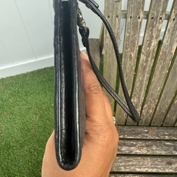 Coach Signature Zippy Wallet Black‎ Silver V - Image 10