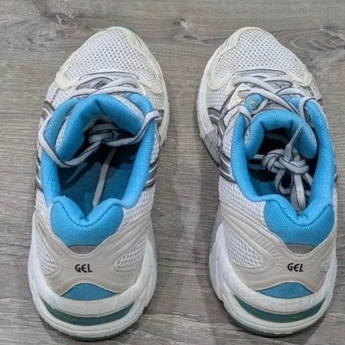 Asics Gel-Exalt Women Running Shoes White Teal Silver Size 9.5‎ - Image 3