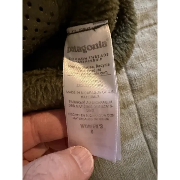 Patagonia Re-Tool Snap-T Fleece Pullover Olive Green Small Woman's - Image 6