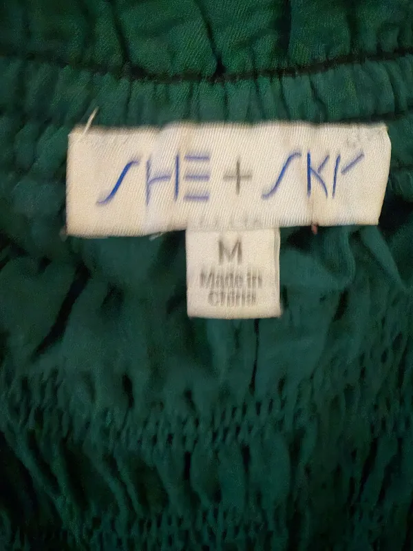 She & Sky Dress Green Smock - Image 4