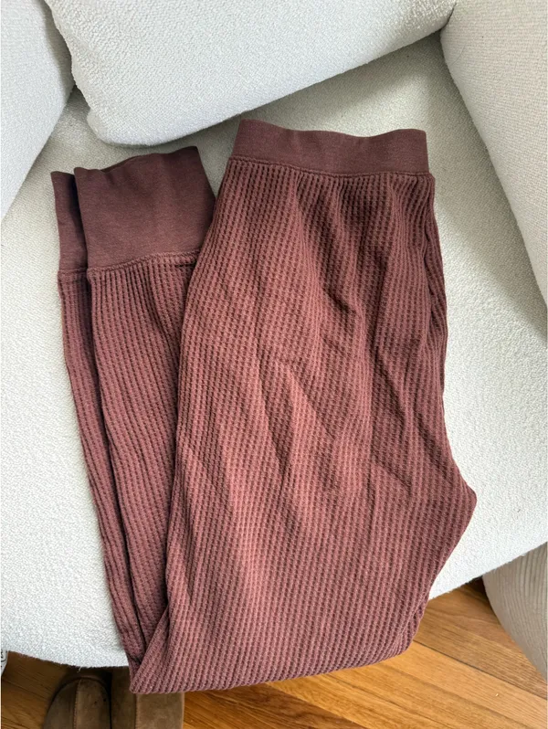 Old Navy Brown Waffle Lounge Pants  - Image 3