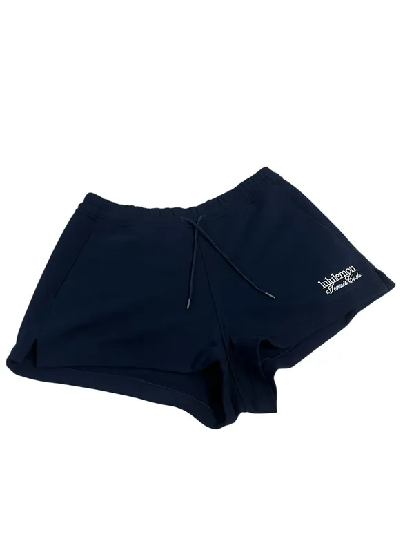 Lululemon Cotton French Terry Tennis Club Shorts 3” Navy Blue Size XL - Image 5