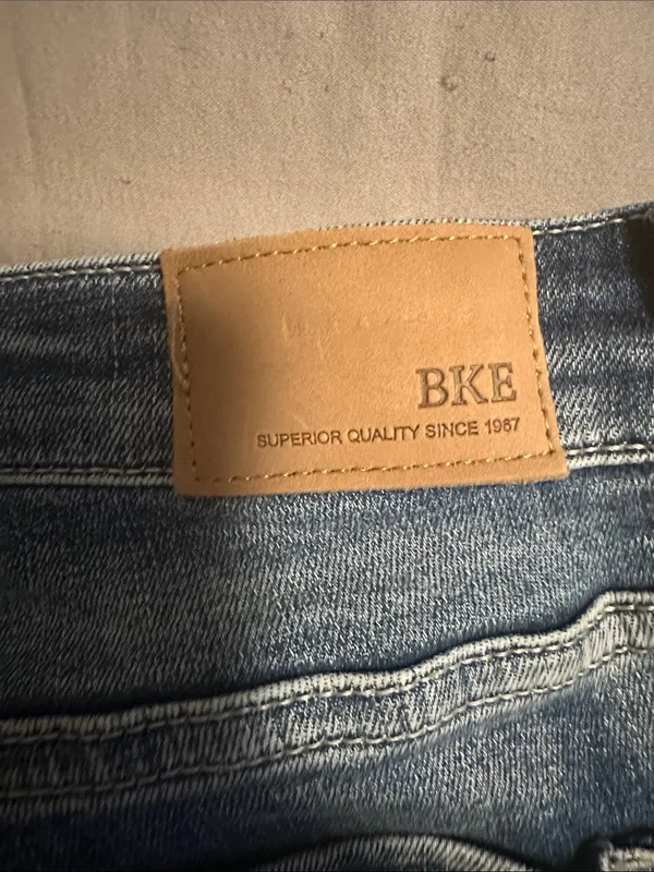 BKe Stella Blue Distressed Skinny Jeans - Image 9