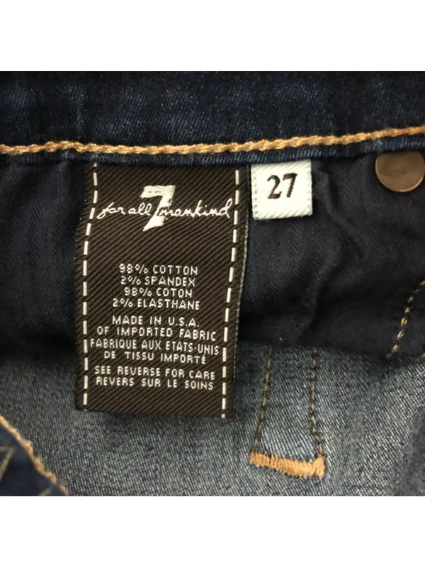 7 For All Mankind Womens Jeans The Skinny Dark Wash Blue 27 - Image 6