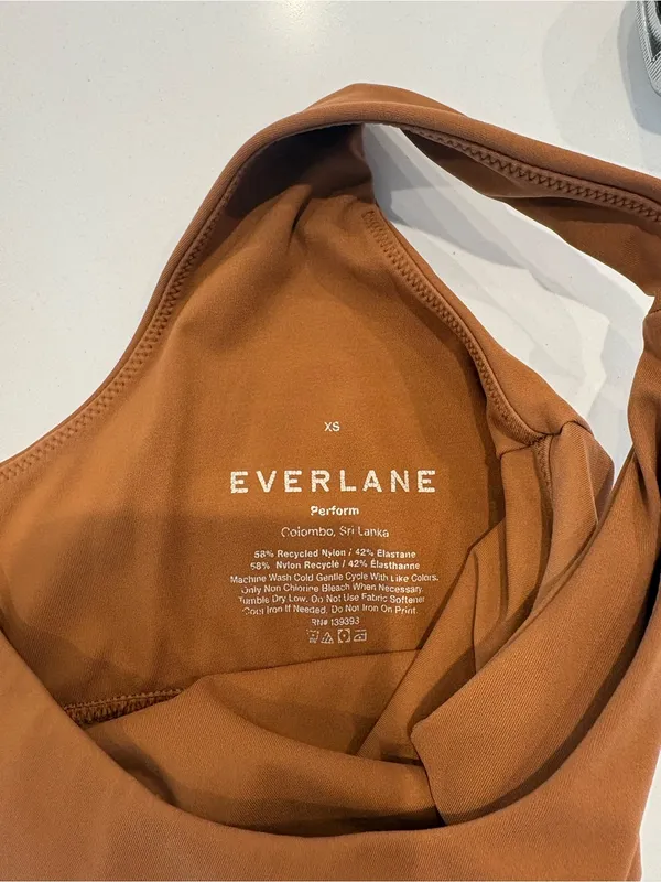 Everlane Perform Activewear 2 piece Set. Brown Sports Bra High Rise Leggings XS - Image 6