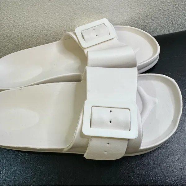 New. Adjustable white shoes Platform Slippers For Women - Ultimate Comfort - Image 5