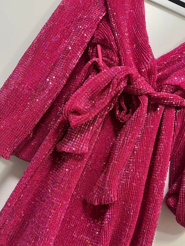 Hello Molly Sequin Pink Dress - Image 2