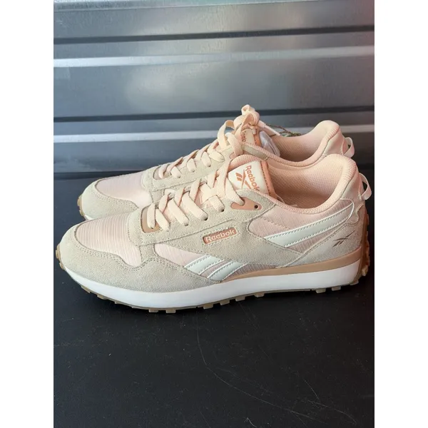 Reebok Womens Drive Classic Leather Sneakers Shoes Pink Tan‎ Natural Size 11M U - Image 4