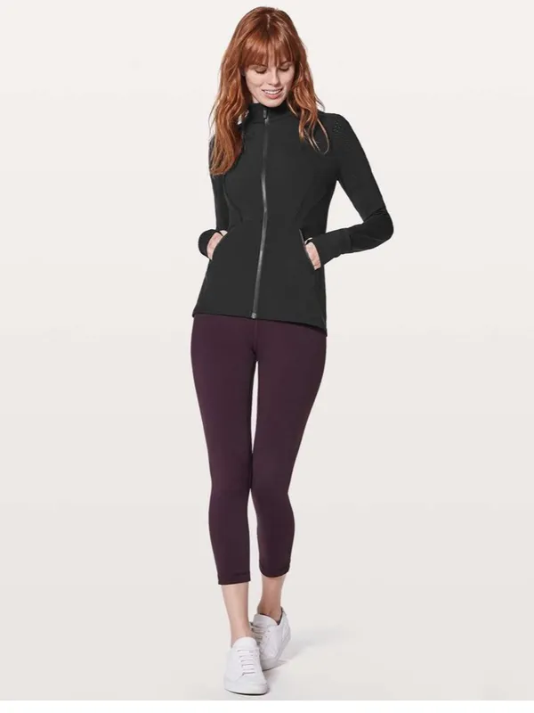 Lululemon Sleek Essentials Jacket Womens Size 12 Black Athletic Outdoor Luxtreme - Image 14