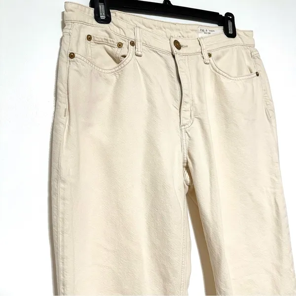 Rag & Bone Low-rise Baggy Boyfriend Beige Denim Size 28 - Image 5