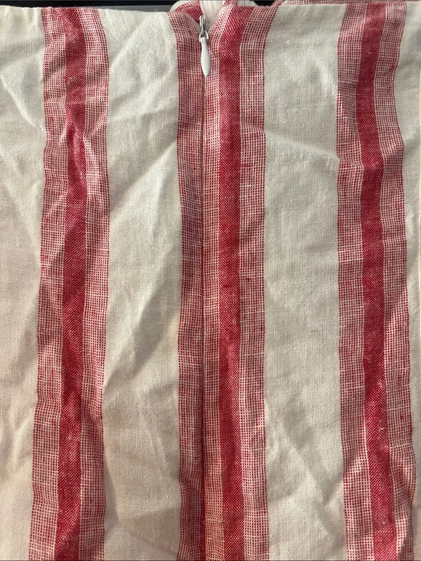 Forever 21 White and Red Striped Strapless Dress - Image 3