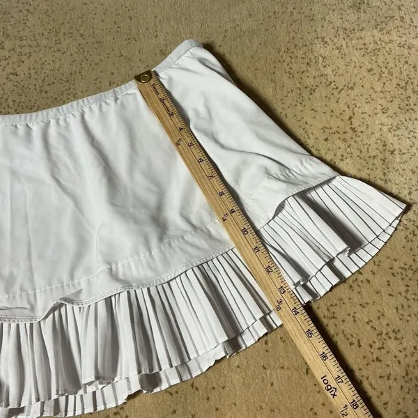 IBKUL Womens White Pleated Ruffle Athletic Tennis Golf Skort Size‎ M RN152356 - Image 2