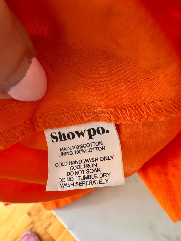 Showpo Orange Puff Sleeve Mini Dress Babydoll Tennessee Game Day 6 - Image 9