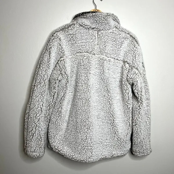 Thread + Supply Fleece Pullover Fuzzy Sweatshirt Gray Size M - Image 5