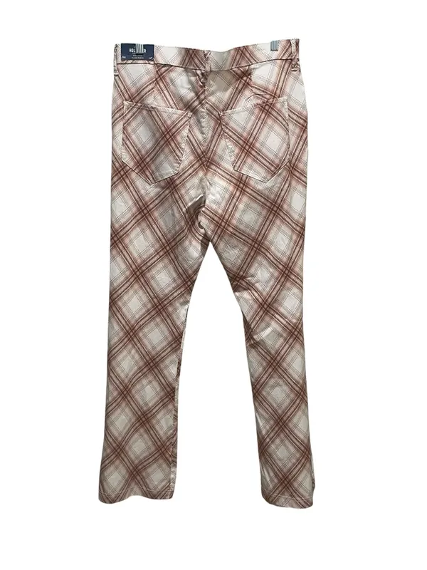 Hollister High Rise Flare Pants Brown Plaid Stretch Women’s Size XL Regular NWT - Image 8